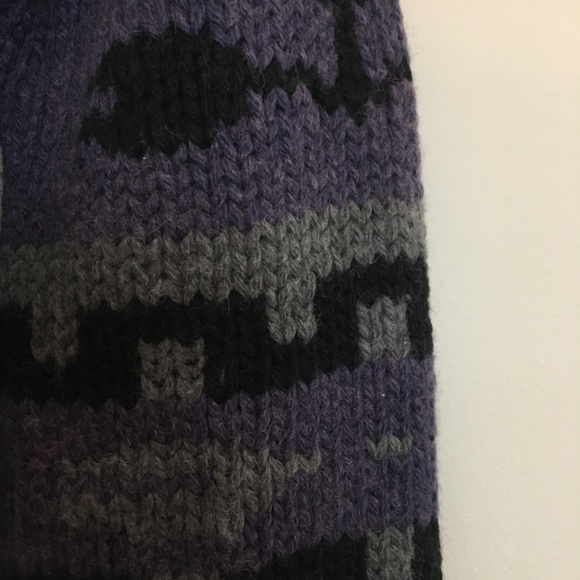 Kismet Zipper Sweater Purple Black Grey Size Med - Picture 3 of 11